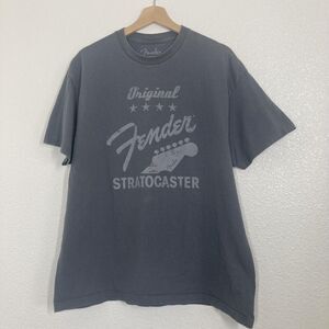 Fender Shirt Mens XL Gray Original Stratocaster Guitar Graphic Tee Music